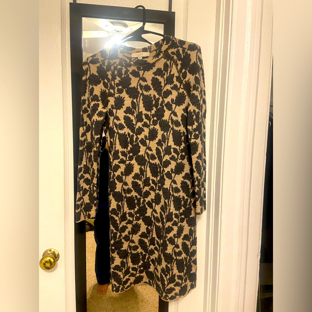 Floral long sleeve Sweater Dress from Loft!